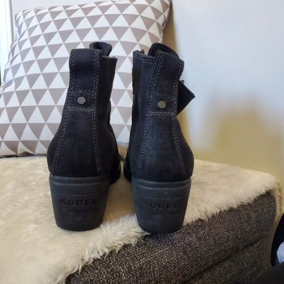 Sorel Toronto Genuine Leather Suede Wedge Lace Up Booties 8 - Picture 4 of 7